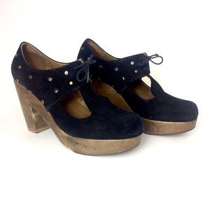 Rachel Comey Lace Up Wooden Platform Heels